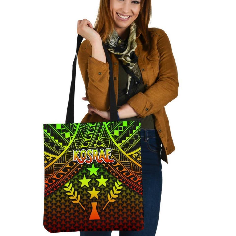 Polynesian Kosrae Tote Bags - Reggae Vintage Polynesian Patterns Tote Bag One Size Reggae - Polynesian Pride