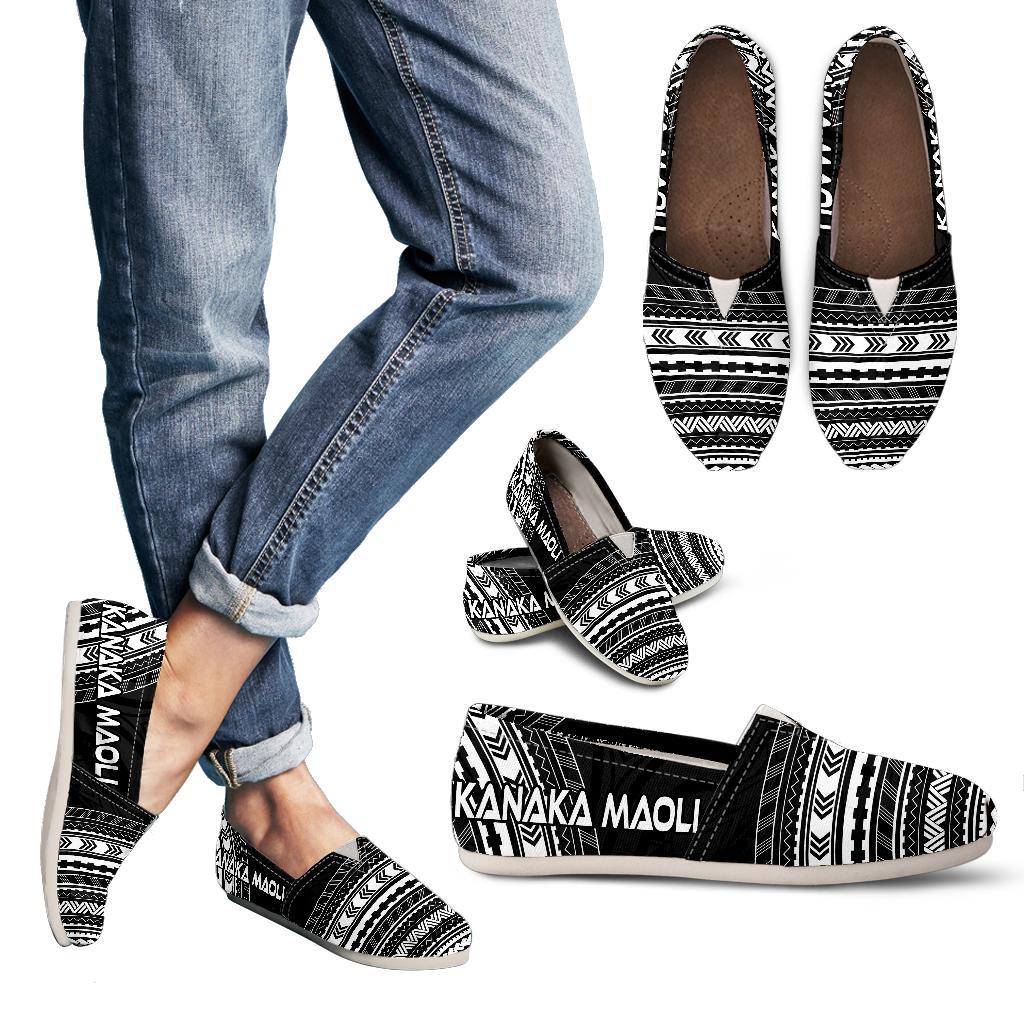 Kanaka Maoli Casual Shoes - Polynesian Black Chief Version Women Black - Polynesian Pride