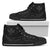 Hawaiian Kanaka State Tattoo Swirly Gray Polynesian High Top Shoes Mens High Top Black - Polynesian Pride