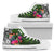 Fiji High Top Shoes - Turtle Plumeria Banana Leaf Crest - Polynesian Pride