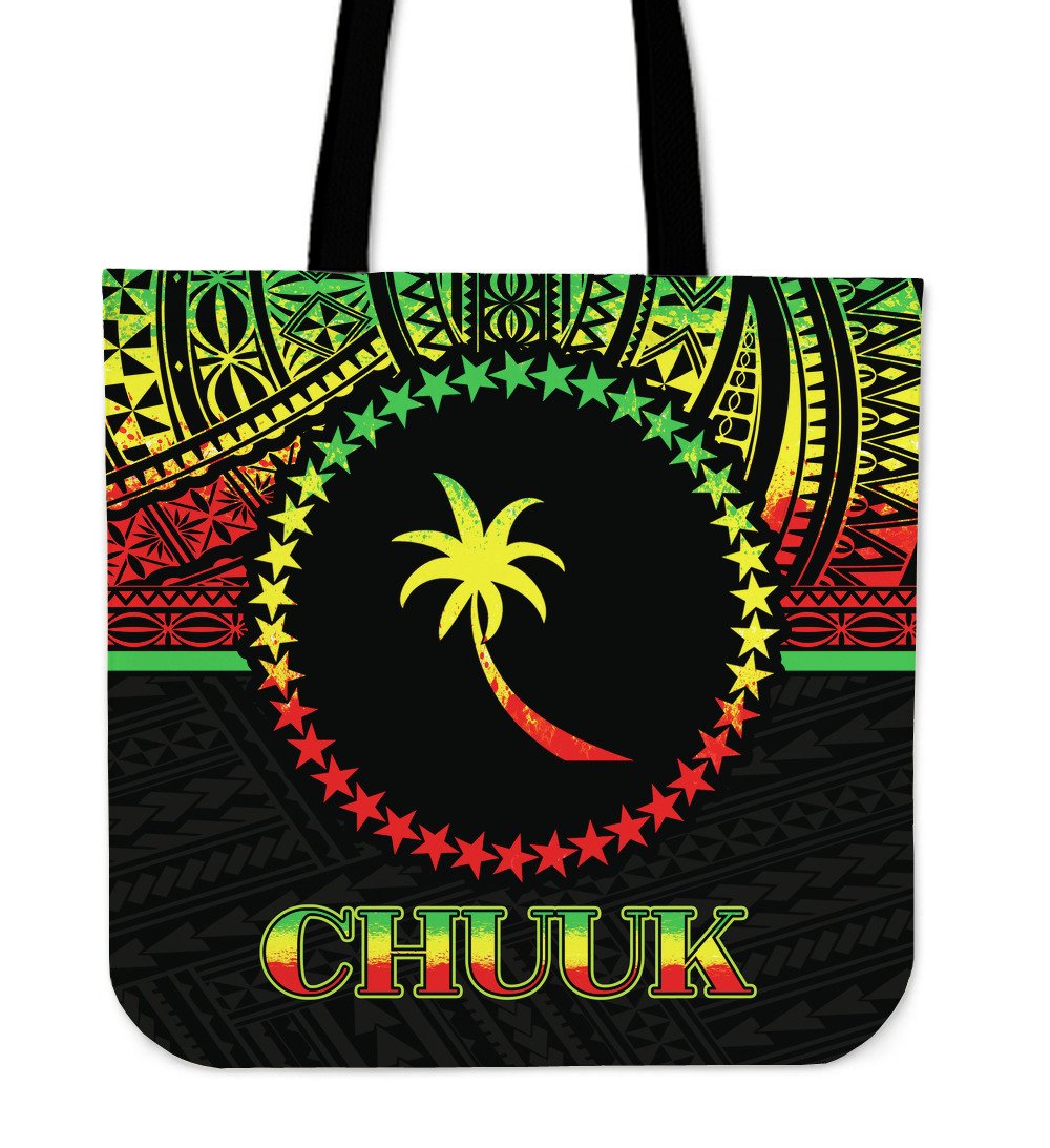 Chuuk Tote Bag - Micronesian Reggae Color Version Tote Bag One Size Reggae - Polynesian Pride