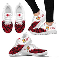 Tonga Rising Sneakers - Tonga Coat Of Arms Polynesian Tattoo - A16 - Polynesian Pride