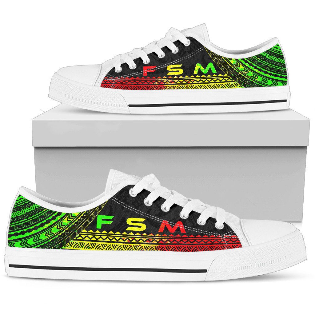 Federated States Of Micronesia Low Top Shoes - Polynesian Reggae Chief Version - Polynesian Pride