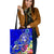 Tonga Tote Bags - Turtle Plumeria (Blue) Tote Bag One Size Blue - Polynesian Pride