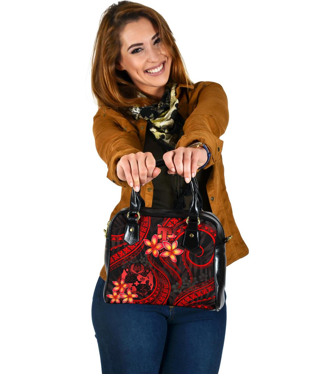 Tonga Polynesian Shoulder Handbag - Red Plumeria One Size REGGAE - Polynesian Pride