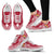 Tonga Wave Sneakers - Polynesian Pattern White Red Color Women's Sneakers - White - Tonga White - Polynesian Pride