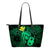 Hawaii Hibiscus Small Leather Tote Bag - Harold Turtle - Pastel Green Green - Polynesian Pride