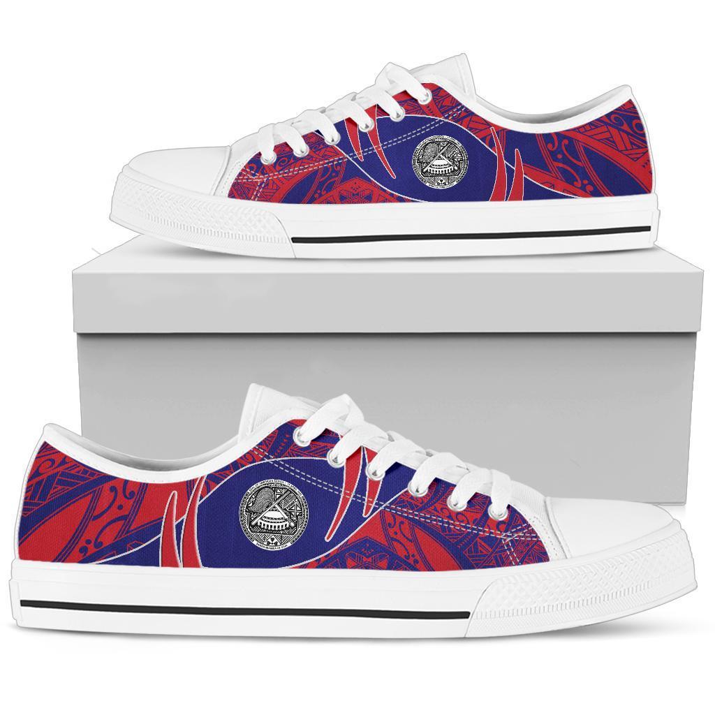 American Samoa Low Top Shoe - Symmetrical Lines - Polynesian Pride