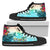 Polynesian Hawaii High - Top Shoes - View sea Hawaii with Turtle and Whale Unisex Black - Polynesian Pride