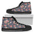 Hawaiian Shoes - Tropical Butterfly Pink High Top Shoes Womens High Top Black - Polynesian Pride