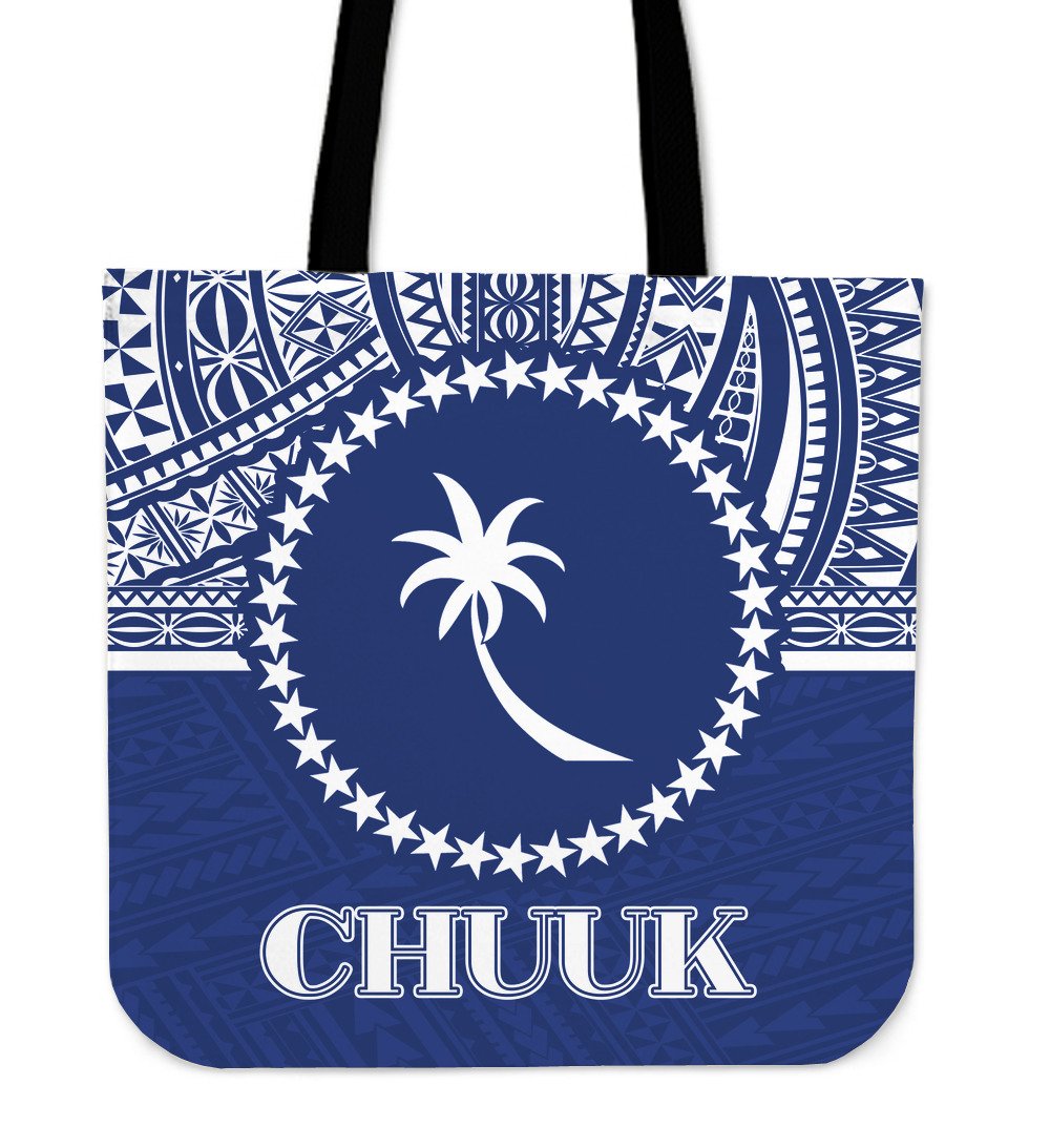 Chuuk Tote Bag - Micronesian Blue Version Tote Bag One Size Blue - Polynesian Pride