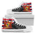 Hawaii High Top Shoes State Royal Flag Polynesian Black Pride AH White - Polynesian Pride