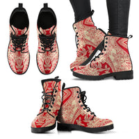Polynesian Leather Boots Red And Yellow - Polynesian Pride