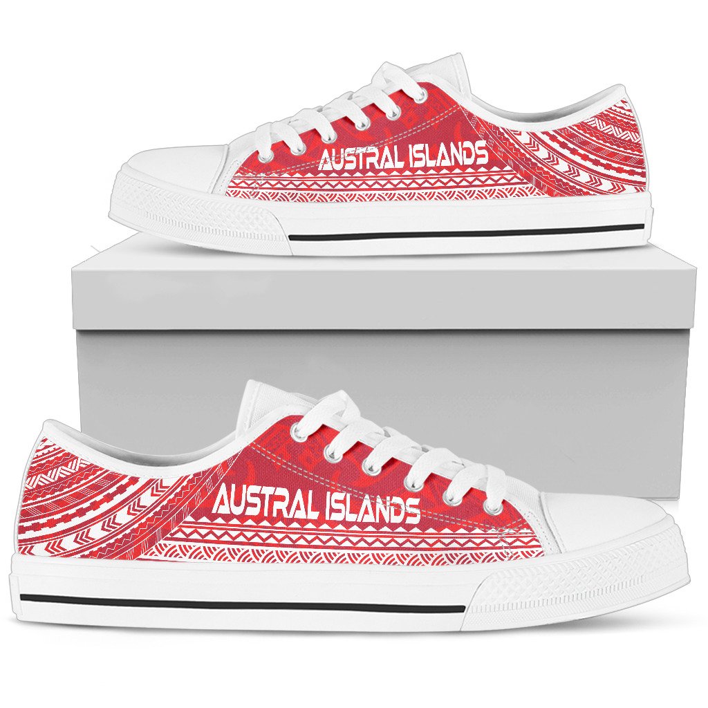 Austral Islands Low Top Shoes - Polynesian Flag Chief Version - Polynesian Pride