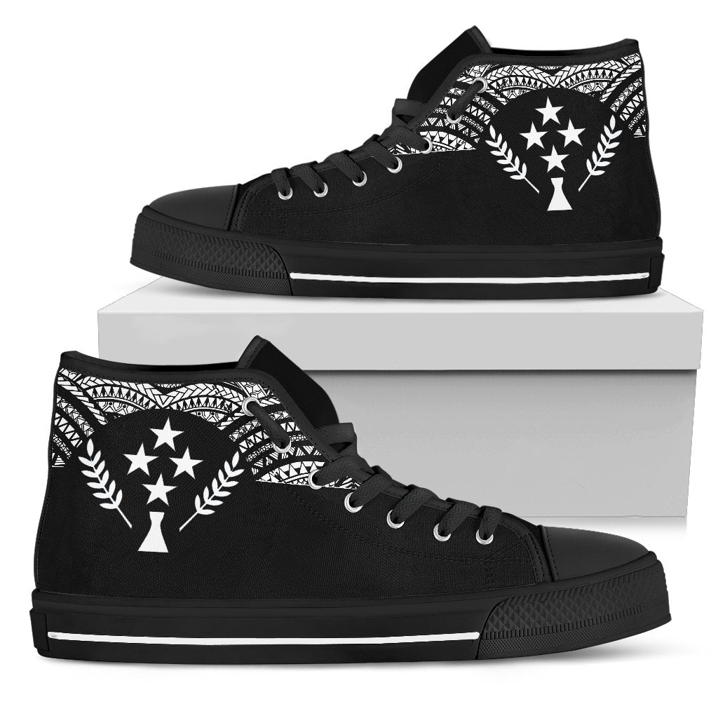 Kosrae High Top Shoes - Micronesian Black Style Unisex Black - Polynesian Pride