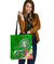 Tonga Tote Bags - Turtle Plumeria (Green) Tote Bag One Size Green - Polynesian Pride