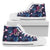 Hawaiian Shoes - Tropical Palm Tree And Flower High Top Shoes Womens High Top White - Polynesian Pride