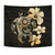 Hibiscus Plumeria Mix Polynesian Gold Turtle Tapestry - Polynesian Pride