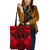 Guam Polynesian Tote Bags - Guam Red Seal with Polynesian Tattoo Tote Bag One Size Red - Polynesian Pride