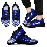 Guam Sneakers - Guam Coat Of Arms Micronesian BLue Style Unisex Black - Polynesian Pride