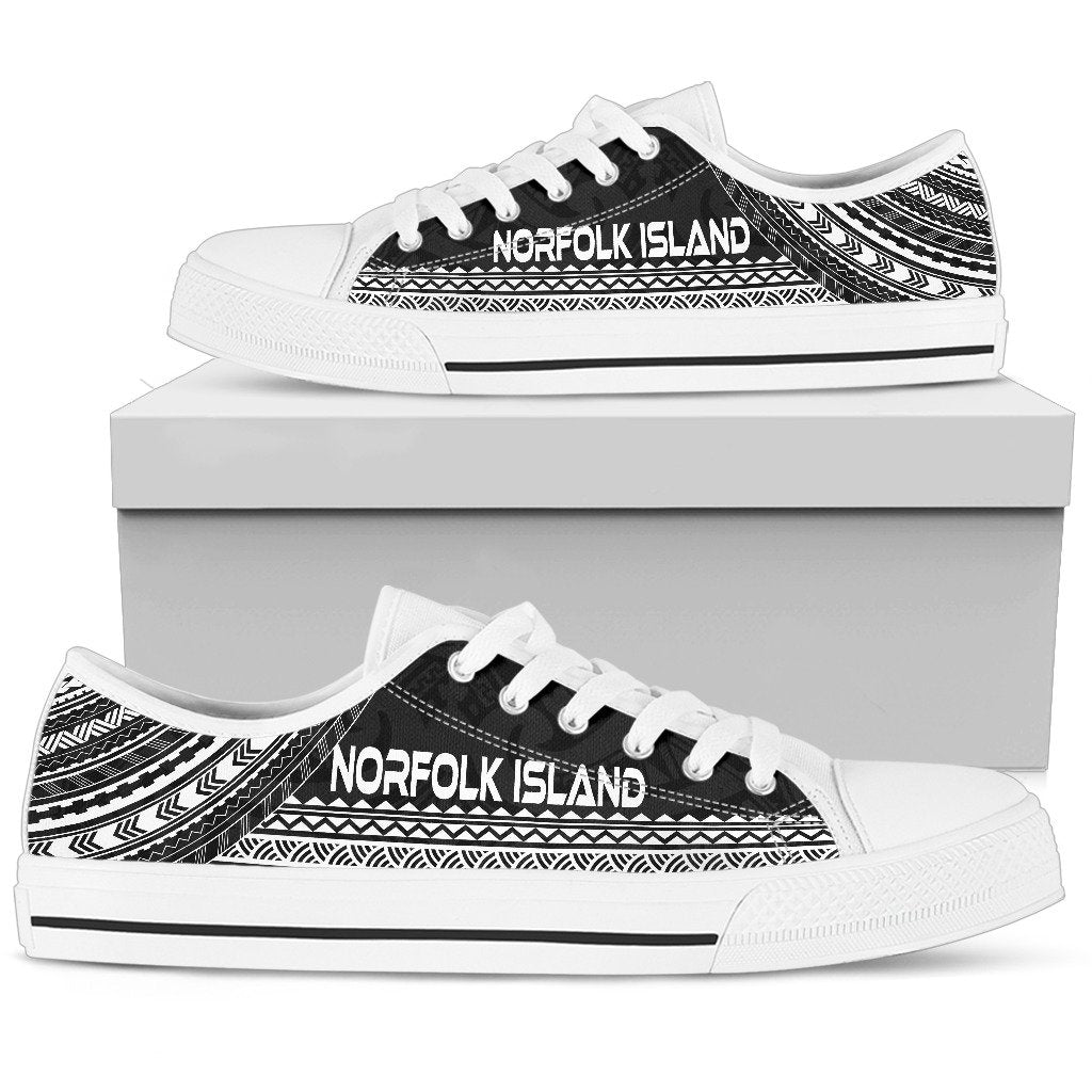 Norfolk Island Low Top Shoes - Polynesian Black Chief Version - Polynesian Pride