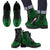 Chuuk Leather Boots - Tribal Green Green - Polynesian Pride