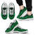 Cook Islands Wave Sneakers - Polynesian Pattern Green Color Men's Sneakers - White - Cook Islands White - Polynesian Pride
