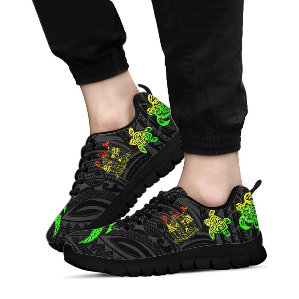 Fiji Polynesian Sneakers - Reggae Tentacle Turtle Crest - Polynesian Pride