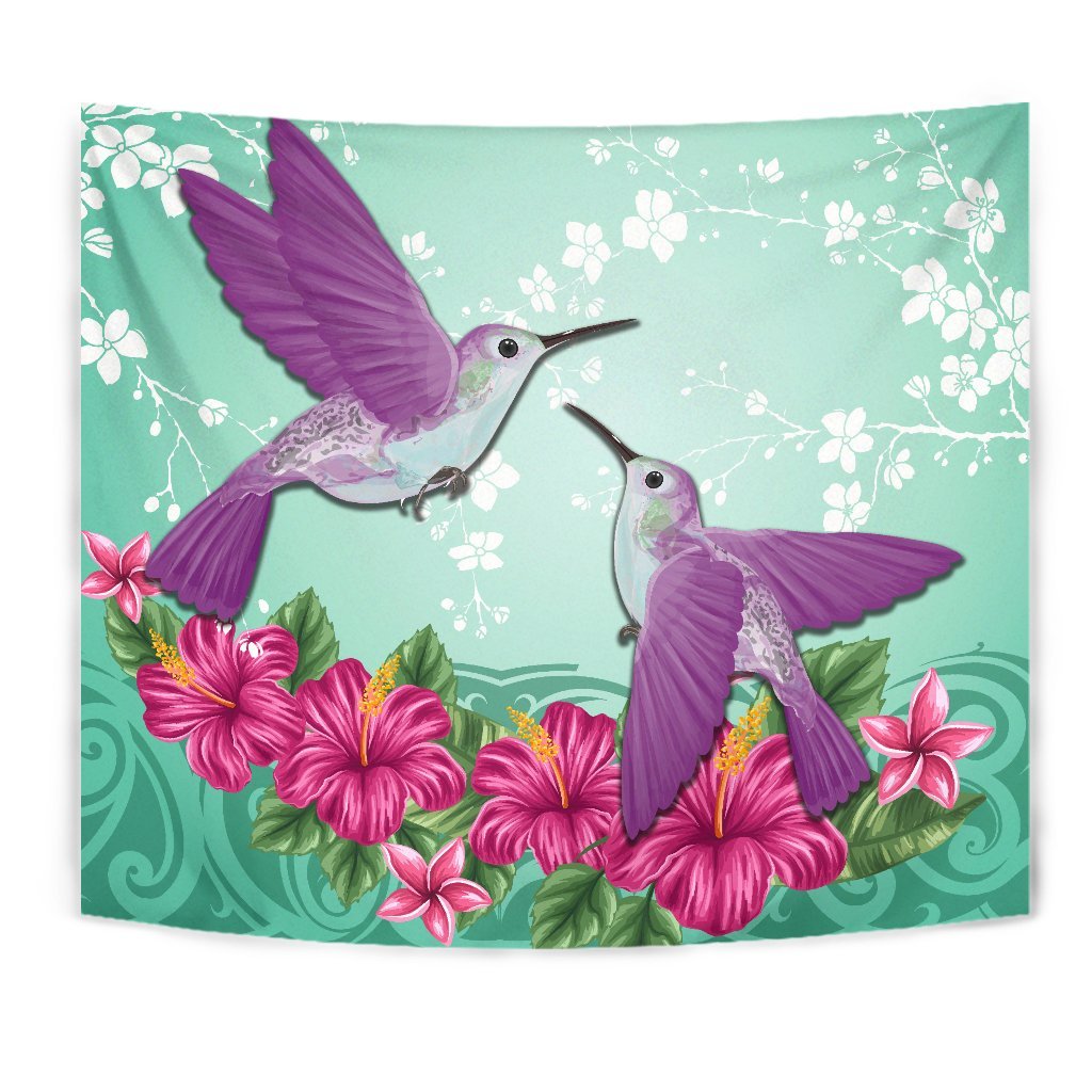 Hawaii Humming Bird Hibiscus Tapestry - Out Style - Polynesian Pride