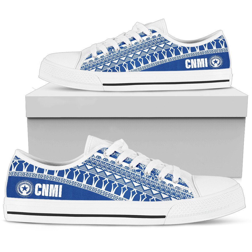 CNMI Low Top Shoes - Latte Stone Blue White - Polynesian Pride