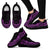 Cook Islands Wave Sneakers - Polynesian Pattern Purple Color Women's Sneakers - Black - Cook Islands Black - Polynesian Pride