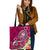 Guam Tote Bags - Turtle Plumeria (Pink) Tote Bag One Size Pink - Polynesian Pride