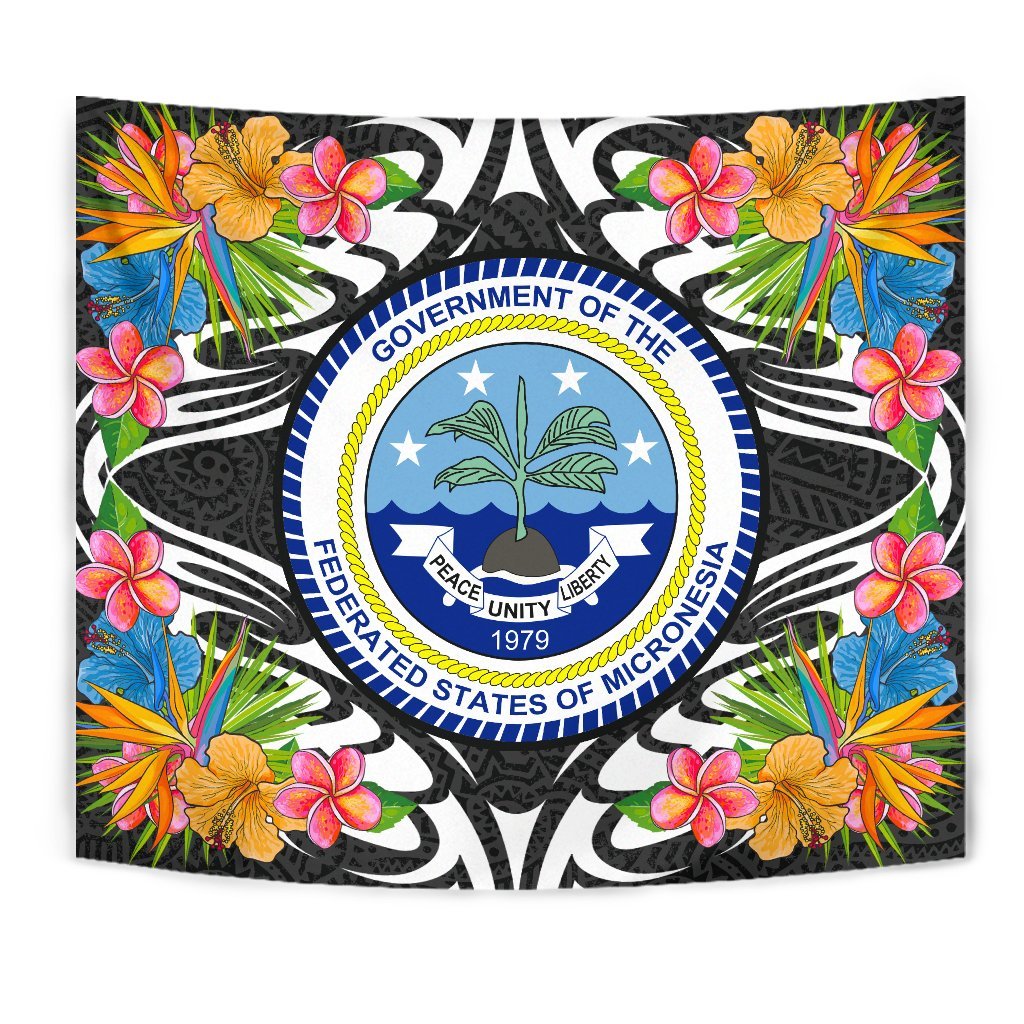 Federated States of Micronesia Tapestrys - Tropical Flowers Style - Polynesian Pride