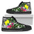 Palau High Top Shoes White - Turtle Plumeria Banana Leaf Unisex Black - Polynesian Pride