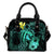 Hawaii Hibiscus Shoulder Handbag - Harold Turtle - Turquoise One Size Blue - Polynesian Pride