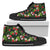 Hawaiian Shoes - Tropical Flower Mix High Top Shoes Womens High Top Black - Polynesian Pride