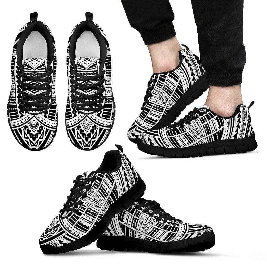 Samoa Sneakers - Samoa Maori Style - 02 K5 Unisex Black - Polynesian Pride