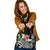 Tonga Polynesian Shoulder Handbag - Summer Plumeria (Black) One Size Black - Polynesian Pride