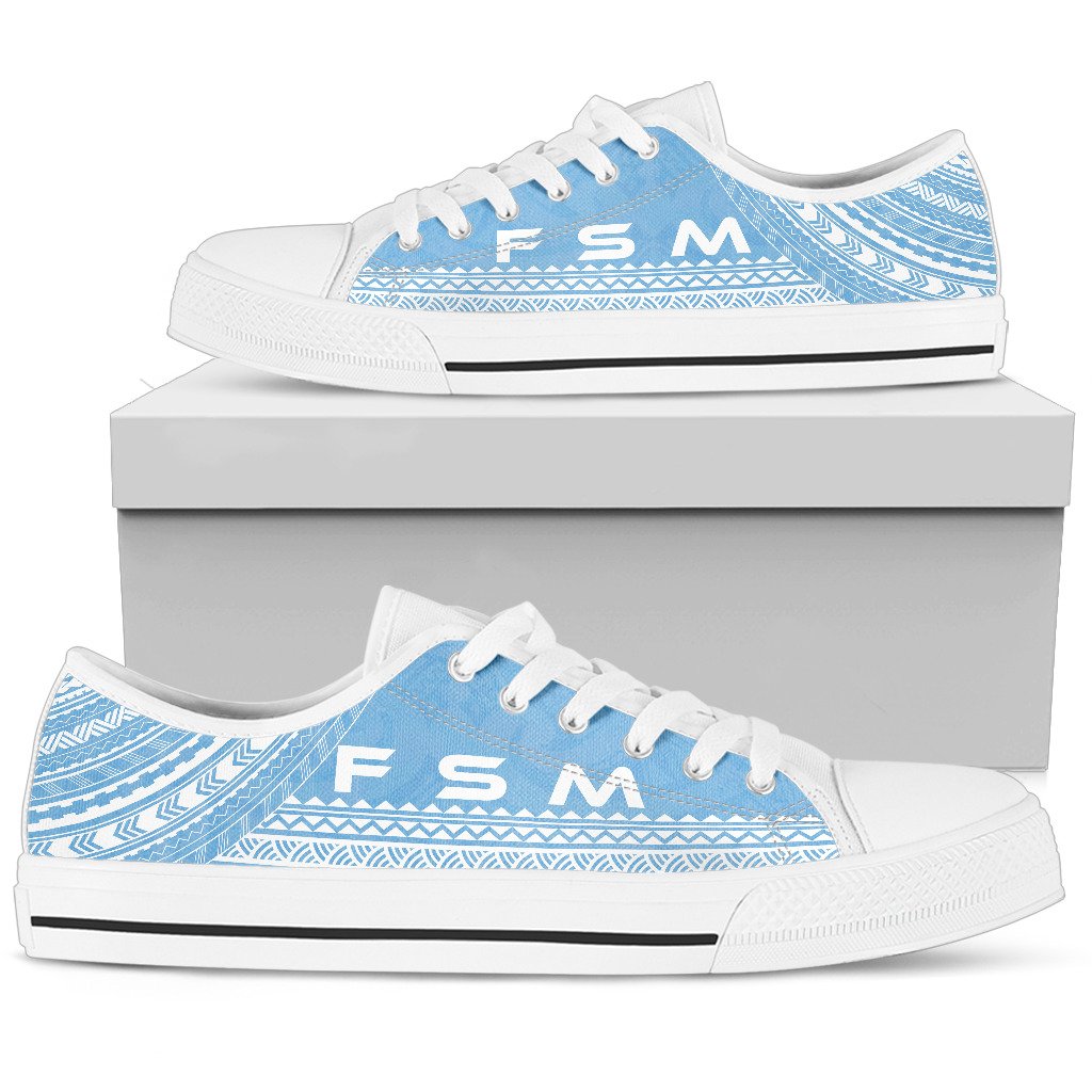 Federated States Of Micronesia Low Top Shoes - Polynesian Flag Chief Version - Polynesian Pride