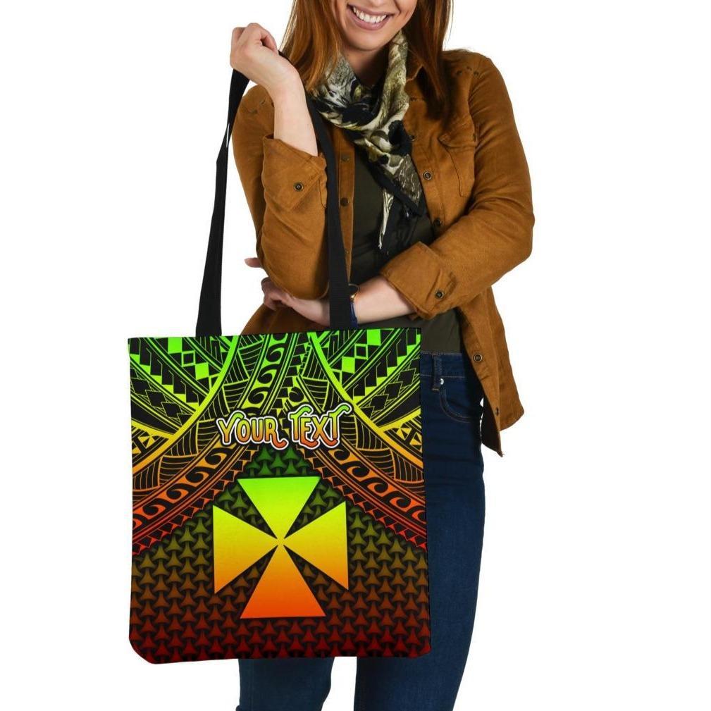 Polynesian Wallis and Futuna Personalised Tote Bags - Reggae Vintage Polynesian Patterns Tote Bag One Size Reggae - Polynesian Pride