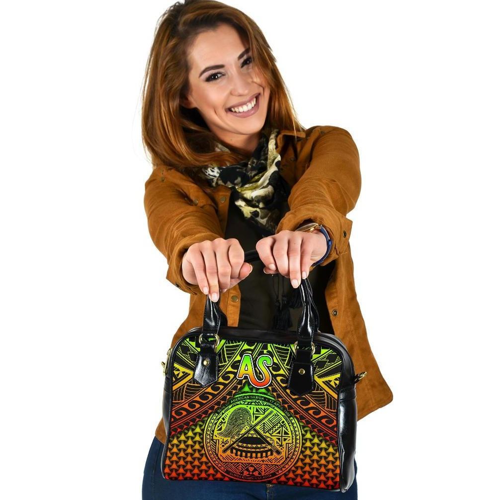 Polynesian American Samoa Shoulder Handbag - Reggae Vintage Polynesian Patterns One Size Reggae - Polynesian Pride