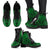 French Polynesia Leather Boots - Tribal Green - Polynesian Pride