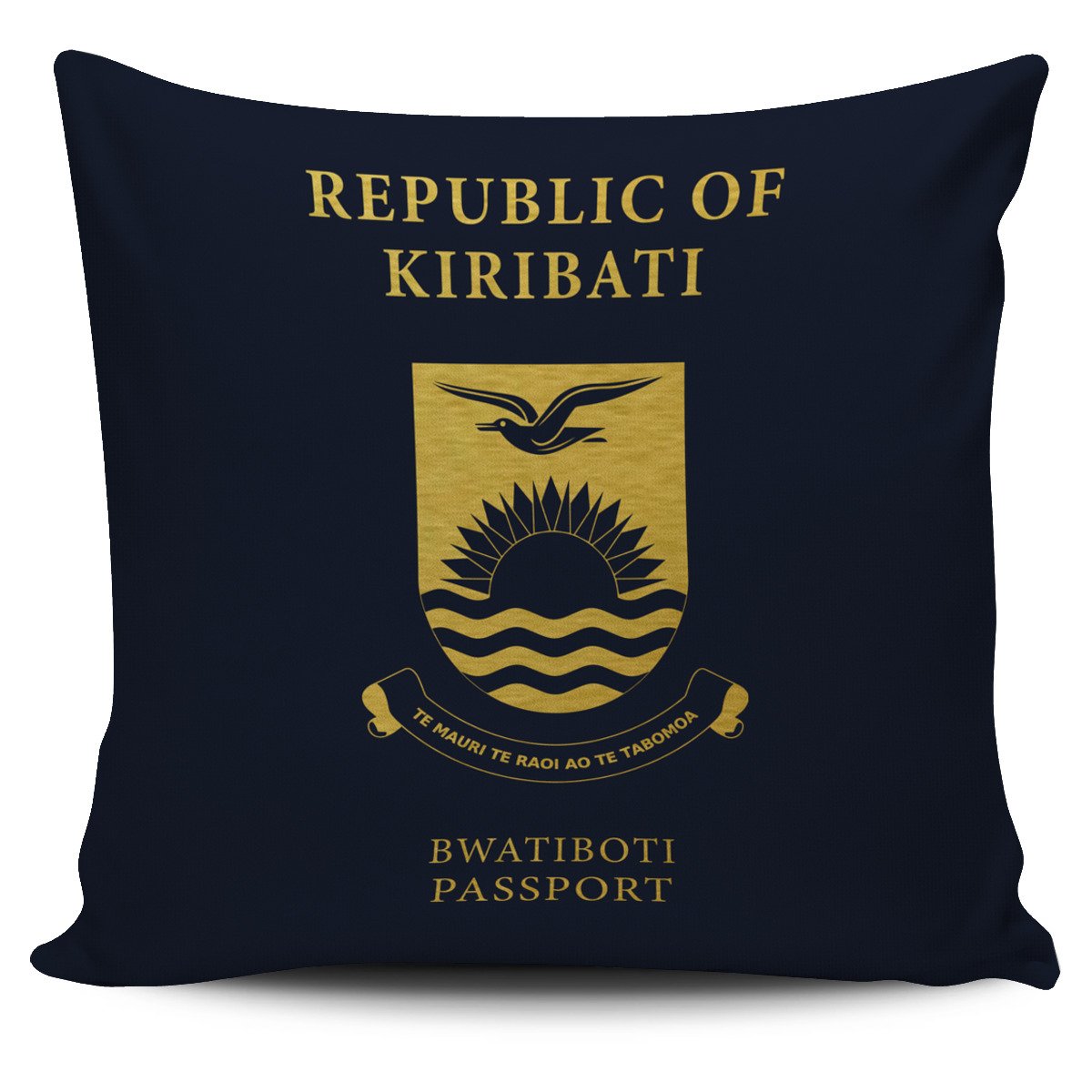 Kiribati Pillow Cover - Passport Version Kiribati One Size Blue - Polynesian Pride