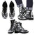 New Caledonia Leather Boots - Polynesian Tattoo Black Black - Polynesian Pride