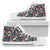 Hawaiian Shoes - Tropical Hibiscus Red And Plumeria White High Top Shoes Womens High Top White - Polynesian Pride