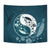 Yinyang Turtle Hibiscus Tapestry Wall Tapestry Blue - Polynesian Pride