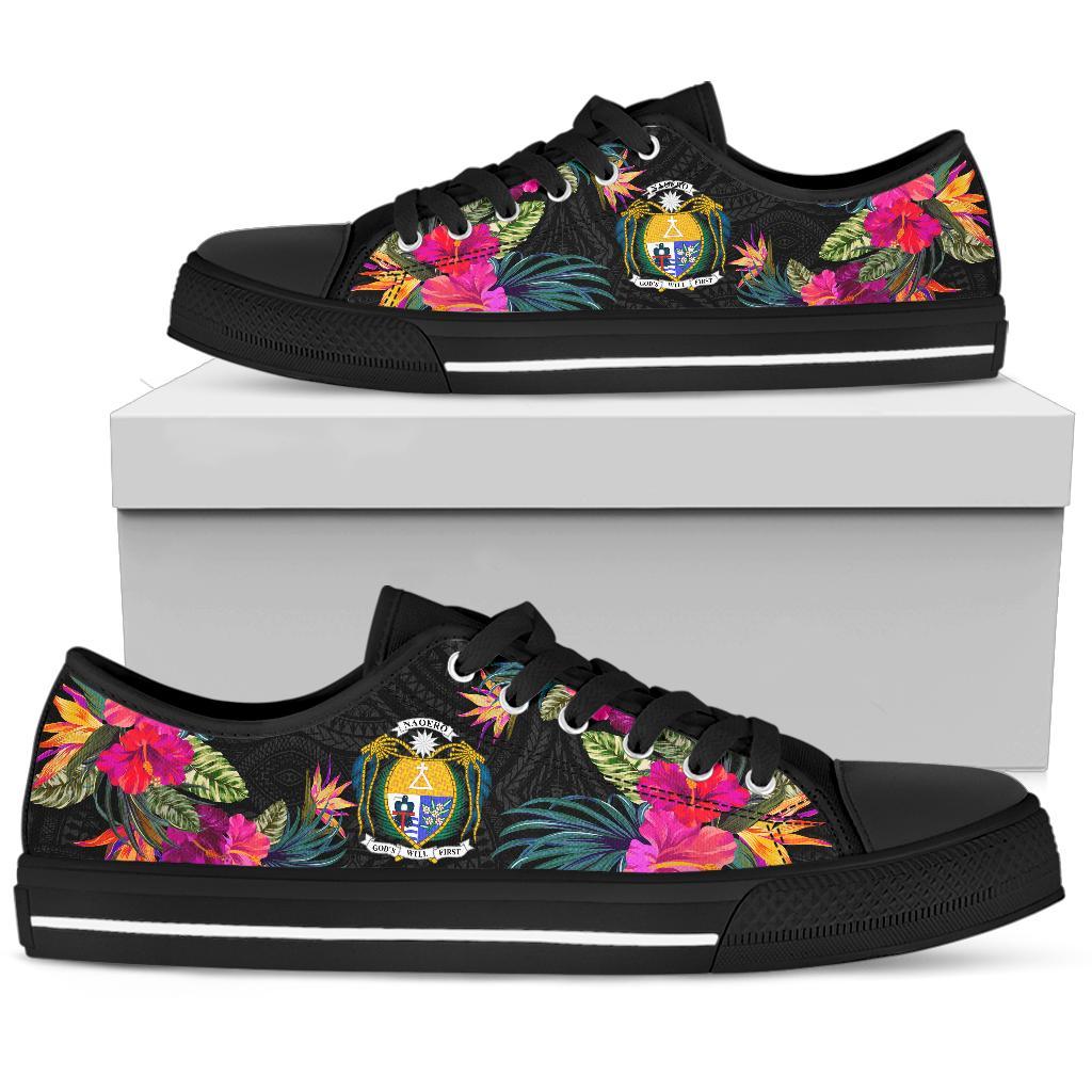 Nauru Low Top Shoe - Hibiscus Polynesian Pattern - Polynesian Pride