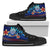 American Samoa Custom Personalised High Top Shoes Blue - Vintage Tribal Mountain Unisex Black - Polynesian Pride