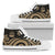 Vanuatu High Top Canvas Shoes - Gold Tentacle Turtle Unisex White - Polynesian Pride