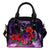 Polynesian Hawaii Shoulder Handbag - Purple Hibiscus Turtle Flowing One Size PURPLE - Polynesian Pride